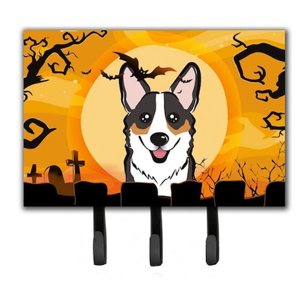 Carolines Treasures Halloween Tricolor Corgi Leash and Key Holder BB1813TH68