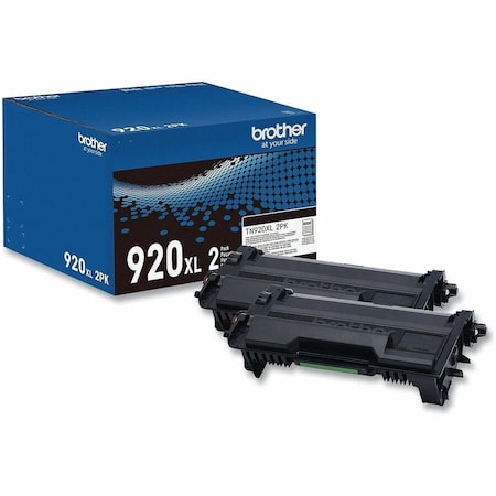 Brother High Yield Black Toner Cartridge, 2PK TN920XL2PK