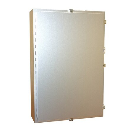Hammond Clamps Electrical Enclosure, 36 in H, 8 in D, 24 in W, 12, 13, 3R, 4, 4X, Stainless Steel 1418N4SSL8