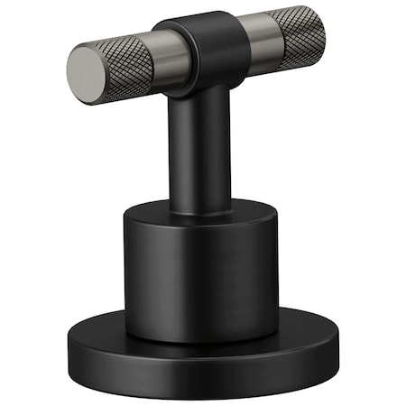 Brizo Litze Widespread Handle Kit, T-Lever Matte Black/Luxe Steel HL5333-BLSL-NM