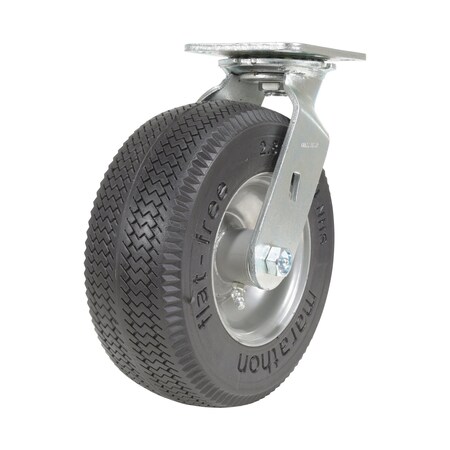 Vestil Flat-Free Swivel Caster 8 In. Diameter x 2 In. Width 275 Lb. Capacity Black/Gray CST-F-8X3FM-S