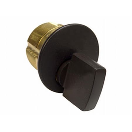 Heat Wave 1 in. Turn Knob Mortise Cylinder with Adams Rite Cam, Oil Rubbed Bronze HE1635206