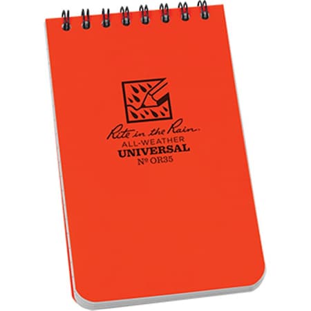 Rite In The Rain Tactical Orange Notebook 3 x 5 in. 359977