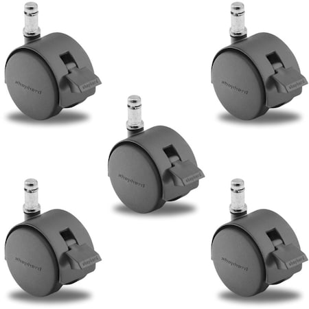 Shepherd Hardware pacer-Shepherd-black-locking-50mm-Casters-375lbs PPA50223FB-B-4-PACK