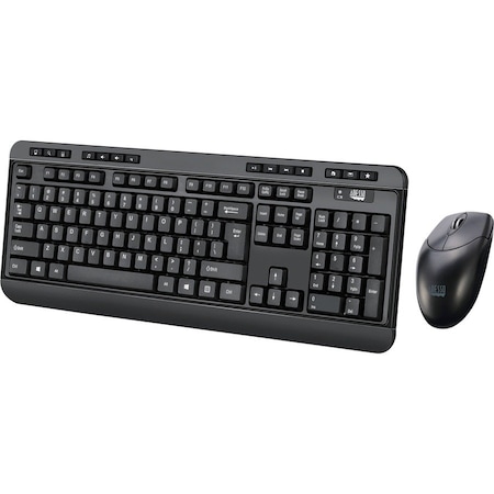 Adesso Publishing Antimicrobial Wireless Desketop Keyboard & Mouse Combo WKB-1320CB