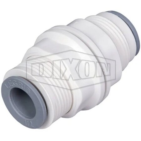Dixon LIQUIfit Bulkhead Union, 3/8 in Nominal, Tube End Style, Nylon, Domestic 63166000WP2