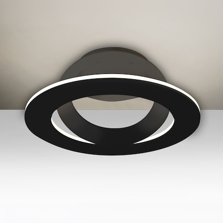 Besa Lighting Besa, Cue Ceiling, Black Finish, 1x15W LED CUE-LED-BK