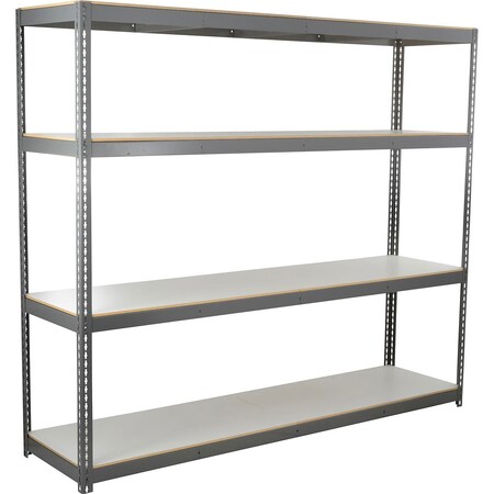 Global Industrial 4 Shelf, Standard Duty Boltless Shelving Starter, 96"Wx48"Dx96"H, Laminate Deck B3164812