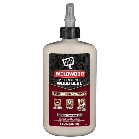 Weldwood 8 Oz. Dap 00480 Tan Professional Wood Glue 7079800480