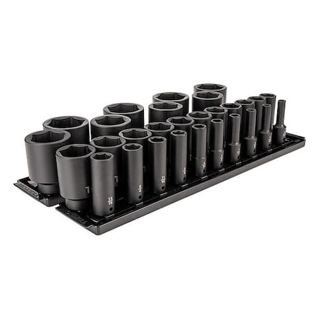 Tekton Impact Socket Set, Steel, 29 Pieces SID92109