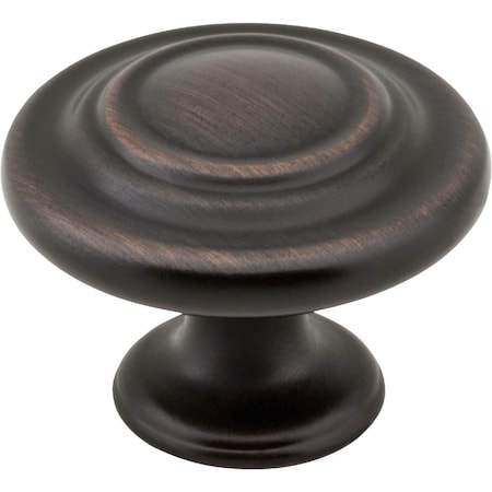 Hardware Resources Elements Arcadia 1-5/16'' Brushed Oil Rubbed Bronze Round Cabinet Knob 107DBAC