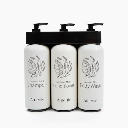Amenie Lavender Mint Acquavera 3 Chamber Refillable Dispenser ALM-ACQ-SBC