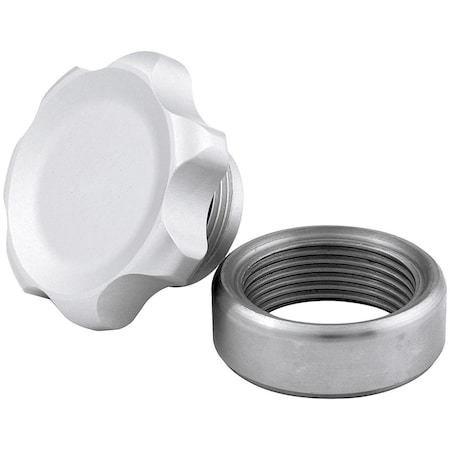 Powerhouse Filler Cap with Weld-in Steel Bung - Silver, Small PO3620162