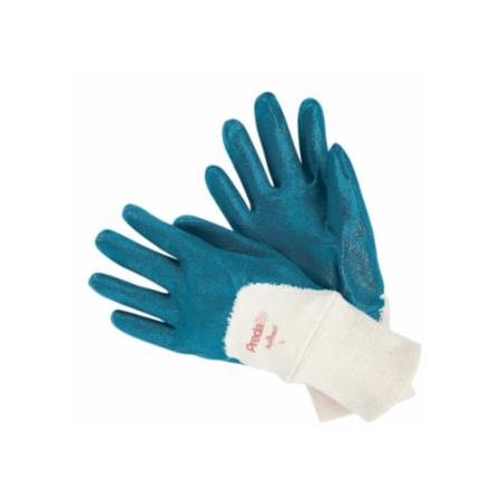 Mcr Safety Predalite Nitrile Coated Gloves, 9780, Palm/Over the Knuckles Coating, Large, Blue/White, 12PK 127-9780L