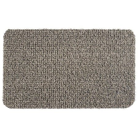 Grassworx Clean Machine Door Mat, 30 in L, 18 in W, Rectangular, Medium Flair Pattern, Earth Taupe 10372031