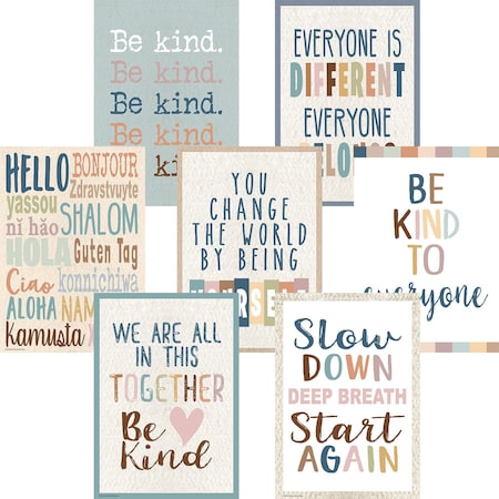 Teacher Created Resources Everyone Is Welcome Classroom Theme Posters, 13-3/8'' x 19'', 7-Piece Set 2088687