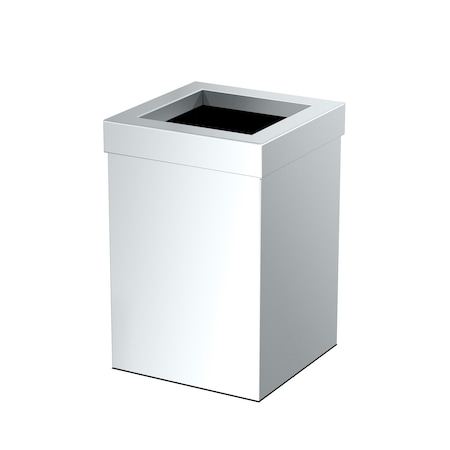 Gatco Modern Square 3 Gal. Wastebasket, Chrome 1913