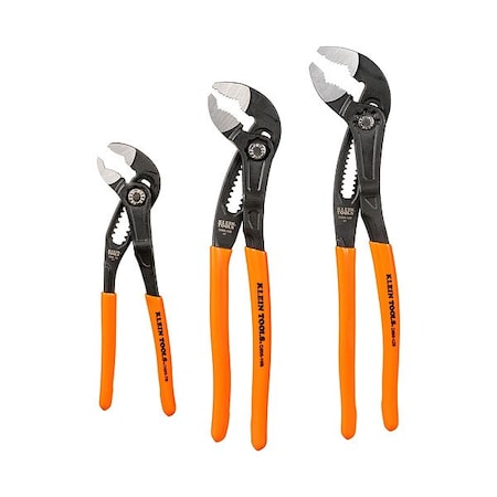 Klein Tools Pump Plier Set, 7/10/12in L, 3 Pliers D5053BKIT