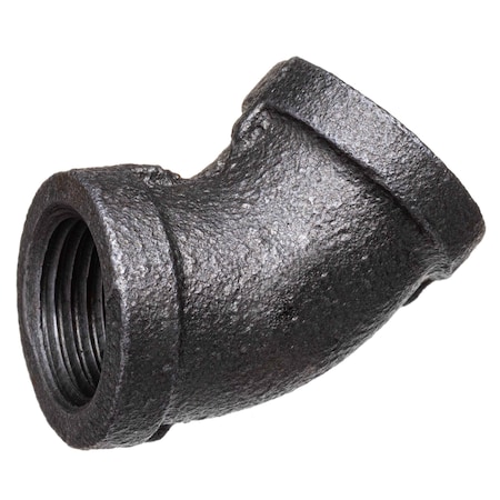 Usa Industrials Pipe Fittings - Black-Coated Malleable Iron - Class 150 - 45 Degrees Elbow - 4in NPT Female ZUSA-PF-20326