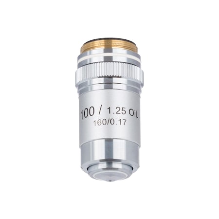 Amscope 100X (Oil) Achromatic Microscope Objective for Compound Microscopes A100X-V300