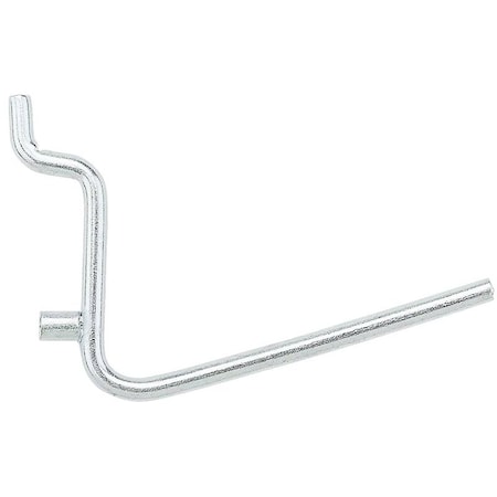 National Hardware Peg Hook, 2-1/2 in, 1/8, 1/4 in Opening, Steel, Zinc, 5PK N180-001