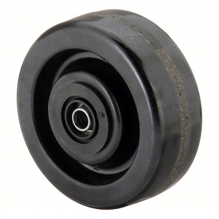 Zoro Select Caster Wheel, 4"dia, 600 lb, Black P-PH-040X015/038R