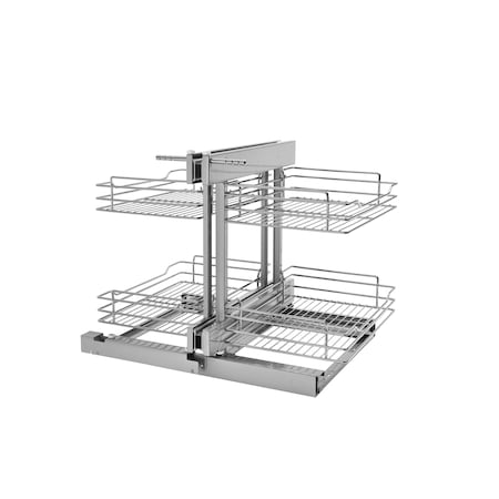Rev-A-Shelf Steel, Chrome, 26.25 in W, 20.88 in H, 20.25 in D 5PSP-15SC-CR