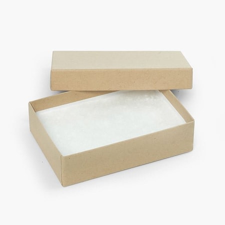 Nashville Wraps Brown Kraft Recycled Jewelry Boxes, 3.75x2.5x1, Fiber Fill, 100PK 7K