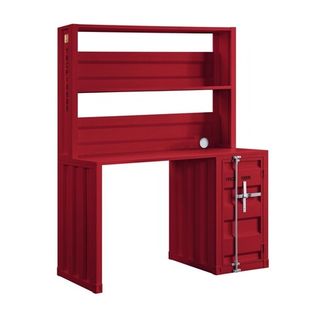 Homeroots 47" Red Iron Writing Desk 491387