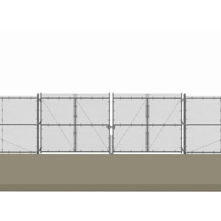 Razor Ribbon Atkore Minimum Security Fence Double Gate Kit, 8 ft H x 20 ft W, Hardware Included 805822