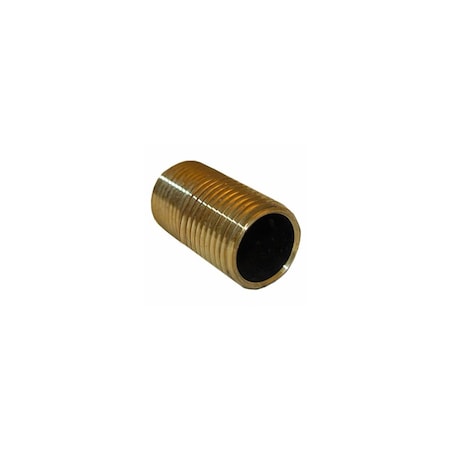 Larsen Supply Co. Pipe Fitting, Brass Nipple, Lead-Free, 1/2 MPT x 1-1/8-In. Close 17-9441