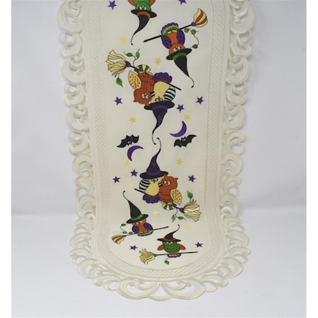 Sinobrite 14 x 28 in. Halloween Owl Table Runner H9370-14x28
