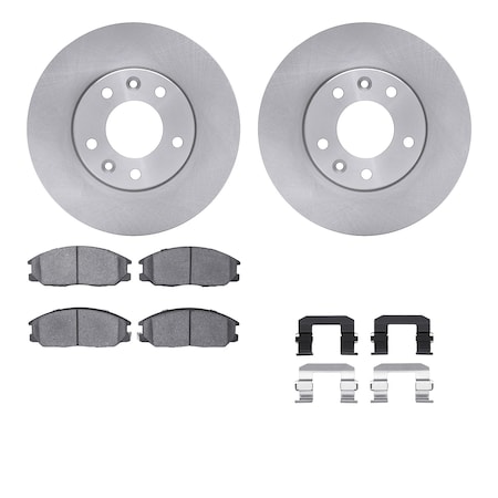 Dynamic Friction Co DFC Brake Rotor with 5000 Brake Pads and Hardware Kit 6512-21134