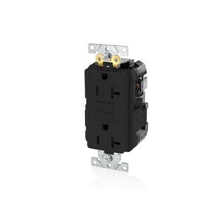 Leviton Lev-Lok GFCI 15A Ind Gr/PI Black MGFN2-E