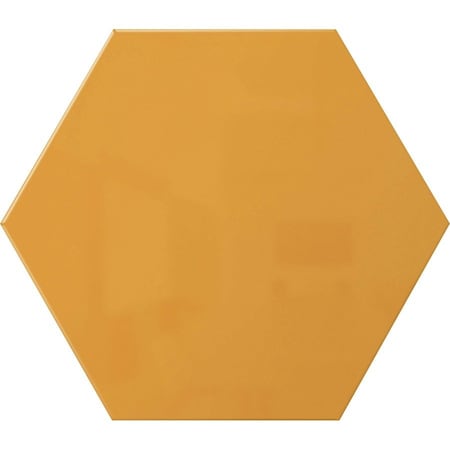 Ghent Hex LINK Powder-Coated Steel Whiteboard, Magnetic, 18'' x 21, Marigold HEXS1821MR