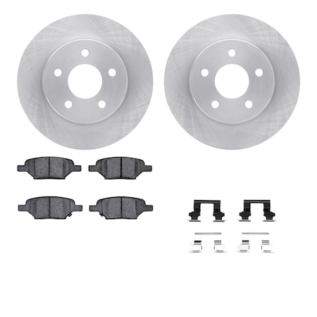 Dynamic Friction Co DFC Brake Rotor with 5000 Brake Pads and Hardware Kit 6512-53031