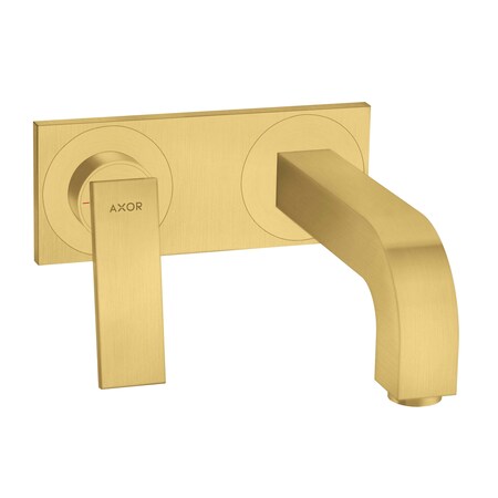 Axor Citterio Wall-Mounted Single-Handle Faucet Trim with Base Plate, 1.2 GPM in Brushed Gold Optic 39119251
