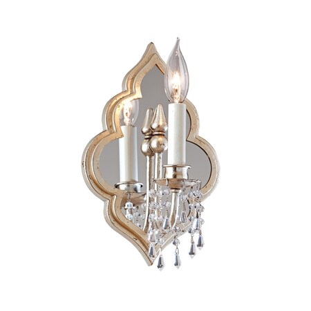Corbett Lighting Bijoux 1 Light Wall Sconce 7.5 In. Warm Silver Leaf 161-11-WSL