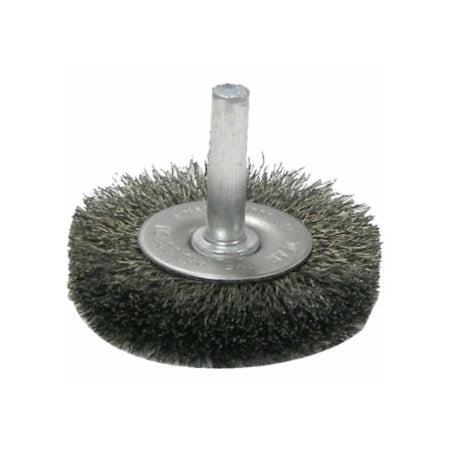 Weiler Crimped Wire Radial Wheel Brush, 2 in D, .014 in Steel Wire, 20,000 rpm, 10PK 804-17957