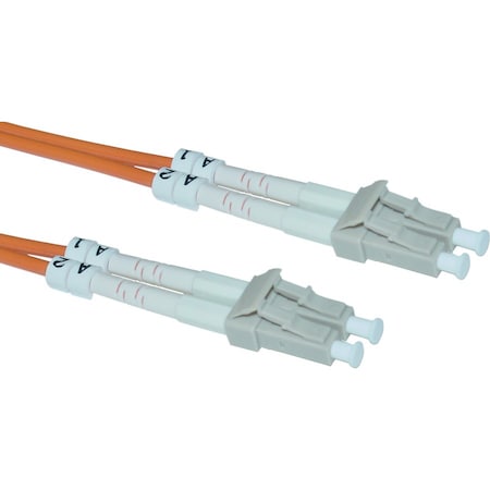 Cable Wholesale LC OM2 Duplex 2.0mm Fiber Optic Ptch Cord, OFNR, 50/125, Orange Jacket, Beige Connector, 3 meter 10 ft LCLC-11003