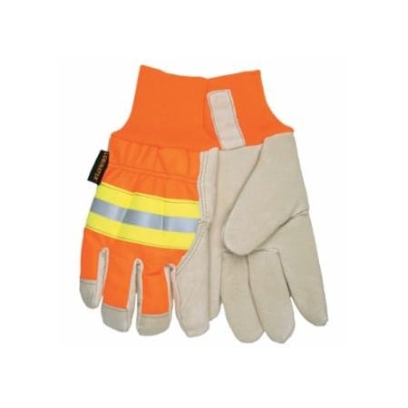 Mcr Safety Luminator, Insulated Drivers Gloves, Large, Grain Pigskin Leather, Thermosock Lining, 12PK 127-3440L