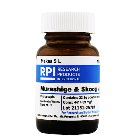 Rpi Murashige and Skoog MS Medium w/ Gamborg, 5 L M10500-5.0