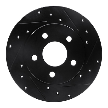 Dynamic Friction Co DFC Brake Rotor - Drilled and Slotted - Black 633-53004R