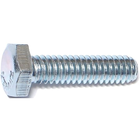 Midwest Fastener Grade 2, 1/4" Hex Head Cap Screw, Zinc Plated Steel, 1 in L 00005