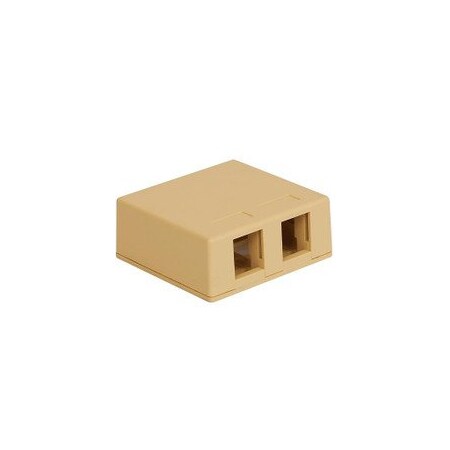 Icc 2-Port Surface Mount Box, Ivory, 25PK IC107BC2IV