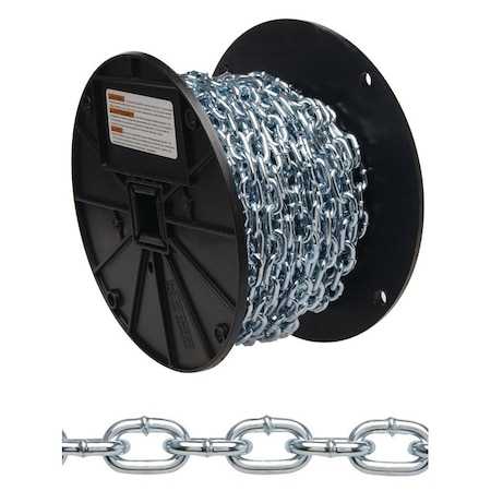 Campbell Chain & Fittings Campbell 0726727 Straight Link Coil Chain, 325 lb Working Load Limit, No 2, Steel, Zinc 726727