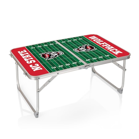 Picnic Time Family Of Brands NC State Wolfpack - Concert Table Mini Portable Table, Charcoal Wood Grain 843-00-141-424-0