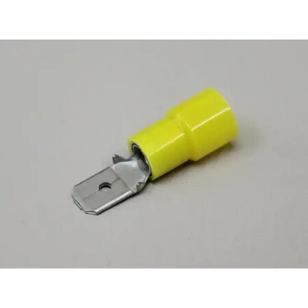 Nichifu Half-Insulated Disconnect Terminals, Extra Copper Sleeve, Male, AWG 10 TMDEN 630855-M-YCL