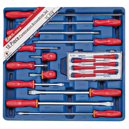 Genius Tools 18PC Combination Screwdriver Set TL-518