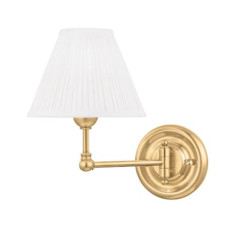 Hudson Valley Lighting Mark D. Sikes X Classic No.1 1 Light Wall Sconce 7.5 In. Aged Brass MDS101-AGB